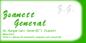 zsanett general business card